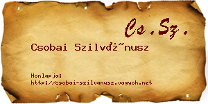 Csobai Szilvánusz névjegykártya
